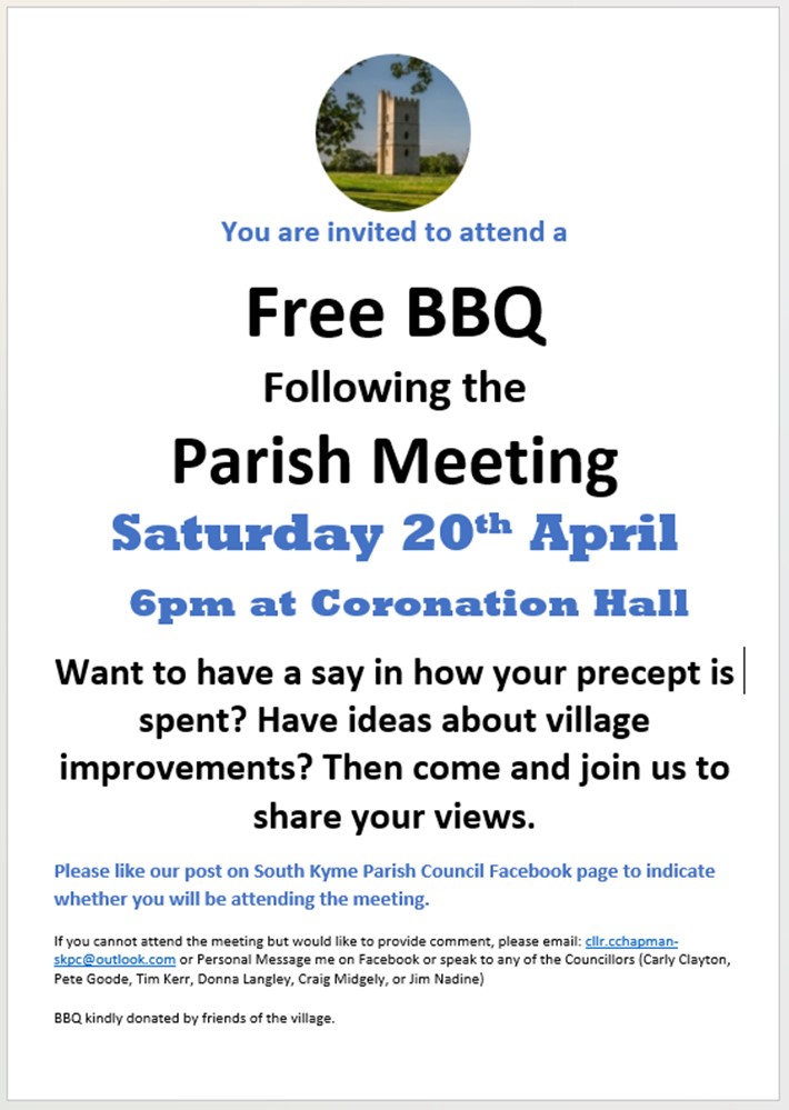 The Annual Parish Meeting will be held on 20th April 2024.